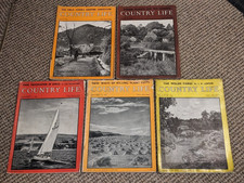 Country Life Magazine Bundle X5. 1951, 1952, 1953. Readable condition.