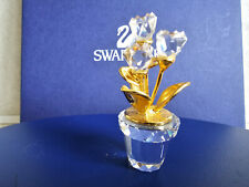 SWAROVSKI MEMORIES 'FLOWER POT' GOLD UNBOXED