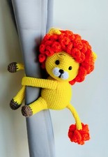Crochet Pattern copy delightful Lion nursery curtain climber baby shower #82