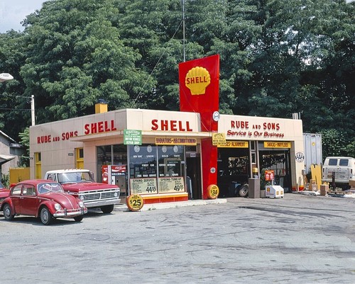 1970s shell gas service - shell, &