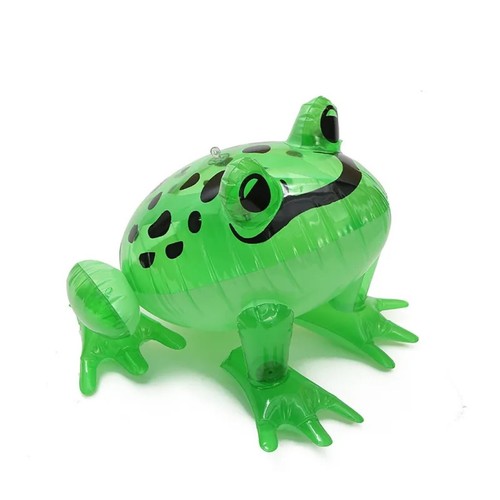 Green led frog inflatable toy - frog,