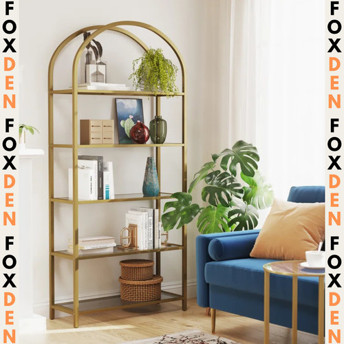 Tall glass shelving unit - glass,