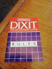Vintage 1983 DIXIT Waddingtons Dictionary Rule Book