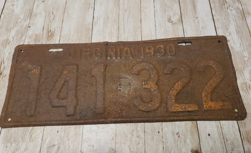 1930 virginia license plate - 1930,