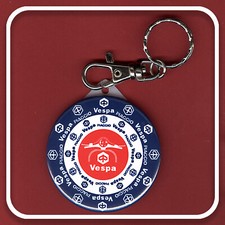 VESPA SCOOTER  MOD SOUL SKA   RED WHITE & BLUE BADGE KEY RING