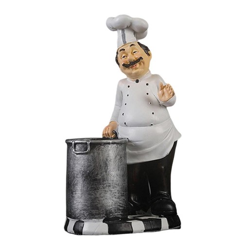 French chef figurine kitchen - figurine,