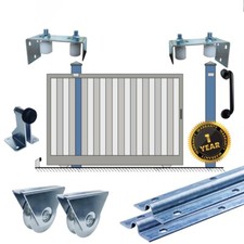 DIY PREMIUM SLIDING GATE KIT A | Wheels, Tracks, Guide Brackets, Stopper, Handle