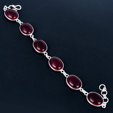 Carnelian Gemstone Ethnic Handmade Bracelet Jewelry Gift 7-8"