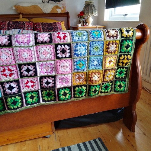 Crochet throw hand made - throw,