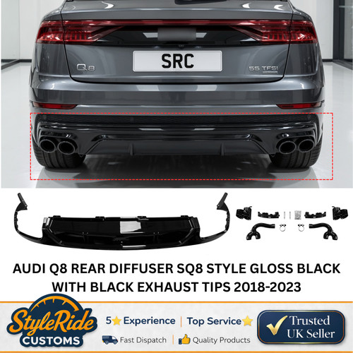 Audi rear diffuser sq8 - rear,