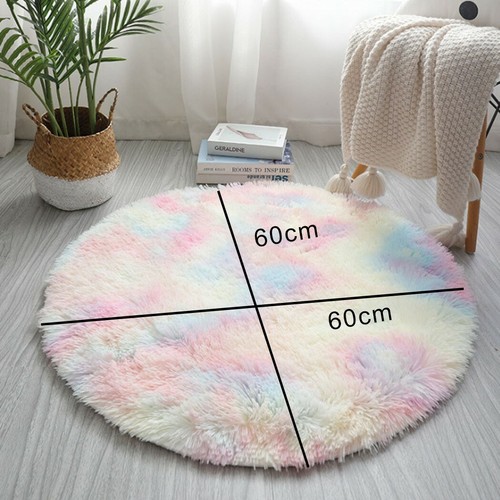 Circle round soft shaggy rug - circle,