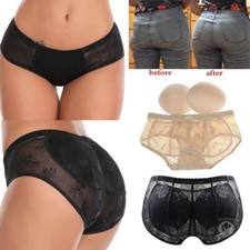 Women Enhancer Knickers Padded Pants Shapewear Bum Butt Hip Booster Underwear UK