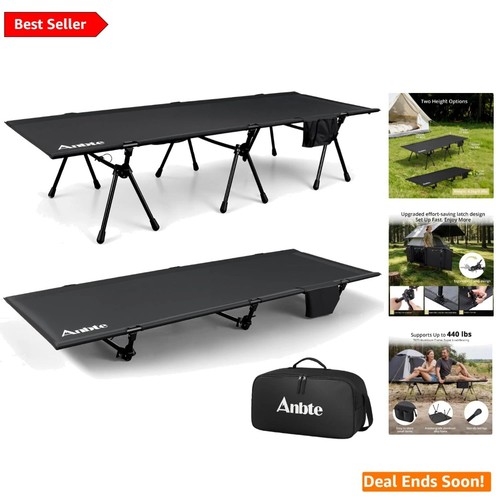 Comfortable black foldable - foldable, cot