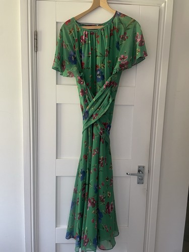 Green floral hobbs dress fully - dress,