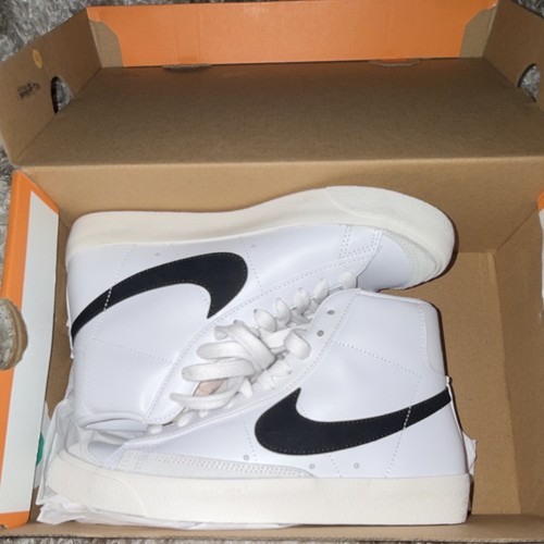 Nike blazer mid white black - nike, white/black