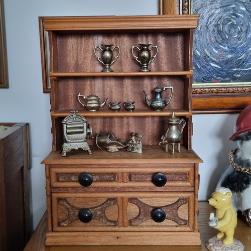 Miniature wooden welsh dresser - wooden,