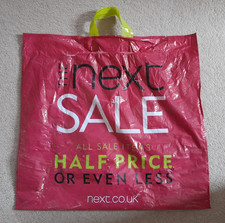 The next SALE HALF PRICE plastic carrier bag 59cm x 54cm