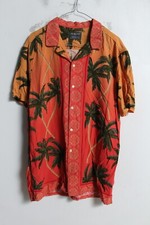 Primark Mens Hawaiian style Jazzy Shirt - Orange - Size L Large (f92)