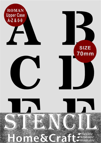 Letter number stencils 70mm - number,
