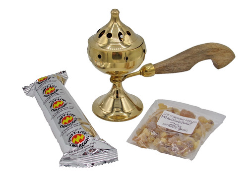 Brass incense burner - burner, set