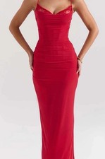 House Of CB NALINI Red Mesh