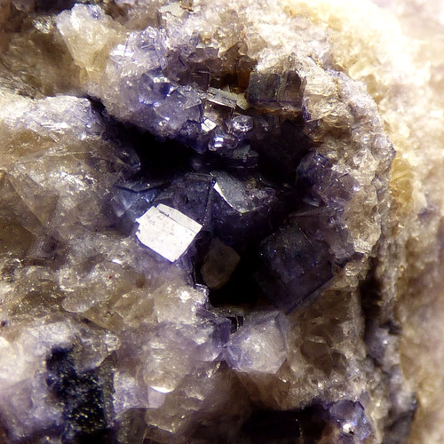 Blue john fluorite crystal - blue,