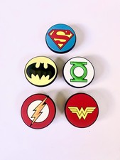 DC Comic Superheros Batman Superman Flash Logos Shoe Charm Croc Charm Jibbits