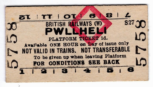 Railway platform ticket r - railway, b.r
