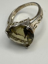 Vintage Oval Faceted Smoky