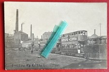 ACCRINGTON , END OF BALTIC FLEET STEAM TRAMS IN SCRAPYARD , LANCASHIRE RP  C1906