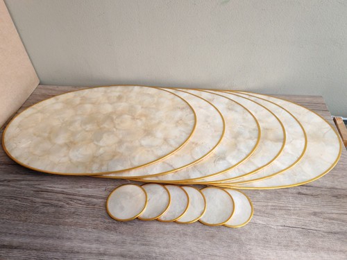 Piece capiz shell placemat - 12,
