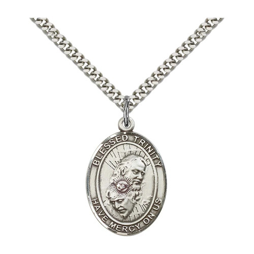 Blessed trinity oval medal - trinity,