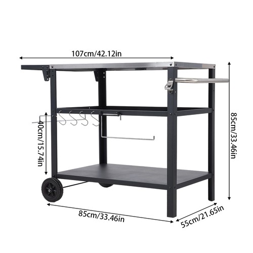 Metal kitchen trolley - trolley, w/