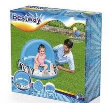 Bestway Shaded Baby Pool-Safari Fun Inflatable Play Centre, UV Sunshade RRP £22