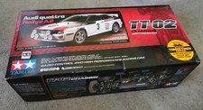 Tamiya TT02 Audi Quattro Rally Car with Radio Gear And Hand Held Controler.