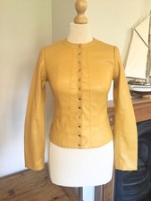 Zara yellow faux - leather, short