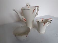 Burleigh ware Zenith coffee pot/jug/bowl. Rarely seen stylish pattern 4836 VGC