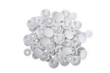 Hemline Self Cover Covered Nylon White Buttons Snap Together Sewing Bulk Buy NEW