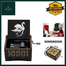 Elegant Swan Lake Hand-Crank