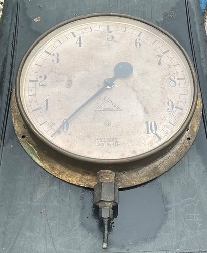 Large vintage brass gauge - vintage,