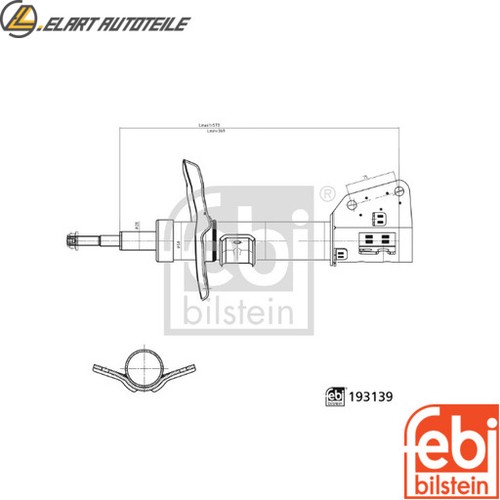 Shock absorber 193139 for - shock, opel