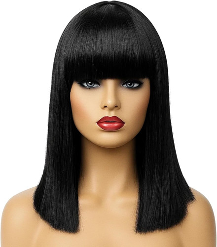 Straight fancy dress wig with - fancy,