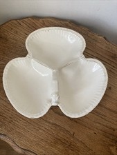 Antique Franz Anton Mehlem Royal Bonn Germany Large Clover segmented plate- 11”