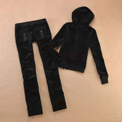 Solid color velvet tracksuit - color,