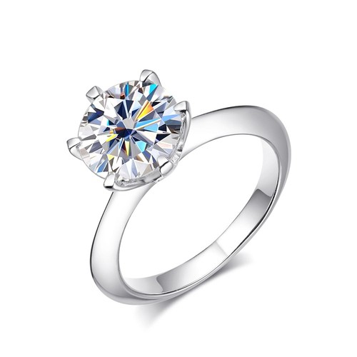 10ct real round moissanite - real,