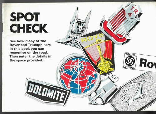 Rover triumph spot check - &,