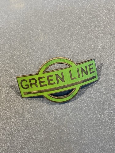 Original green line enamel bus - green,