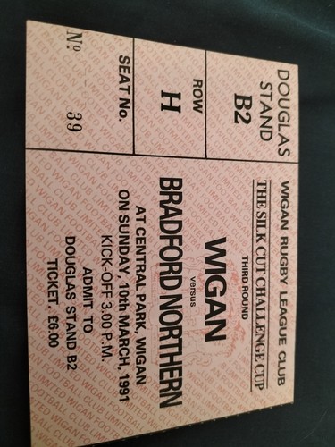 Match ticket wigan bradford - wigan,
