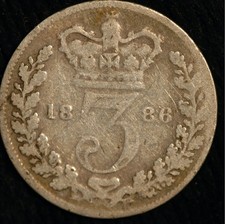 Threepence 1838 - 1887