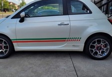 Fiat 500 side racing stripes